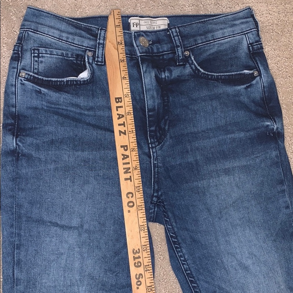 Free People High Rise Ripped Skinny Jeans - Picture 8 of 8